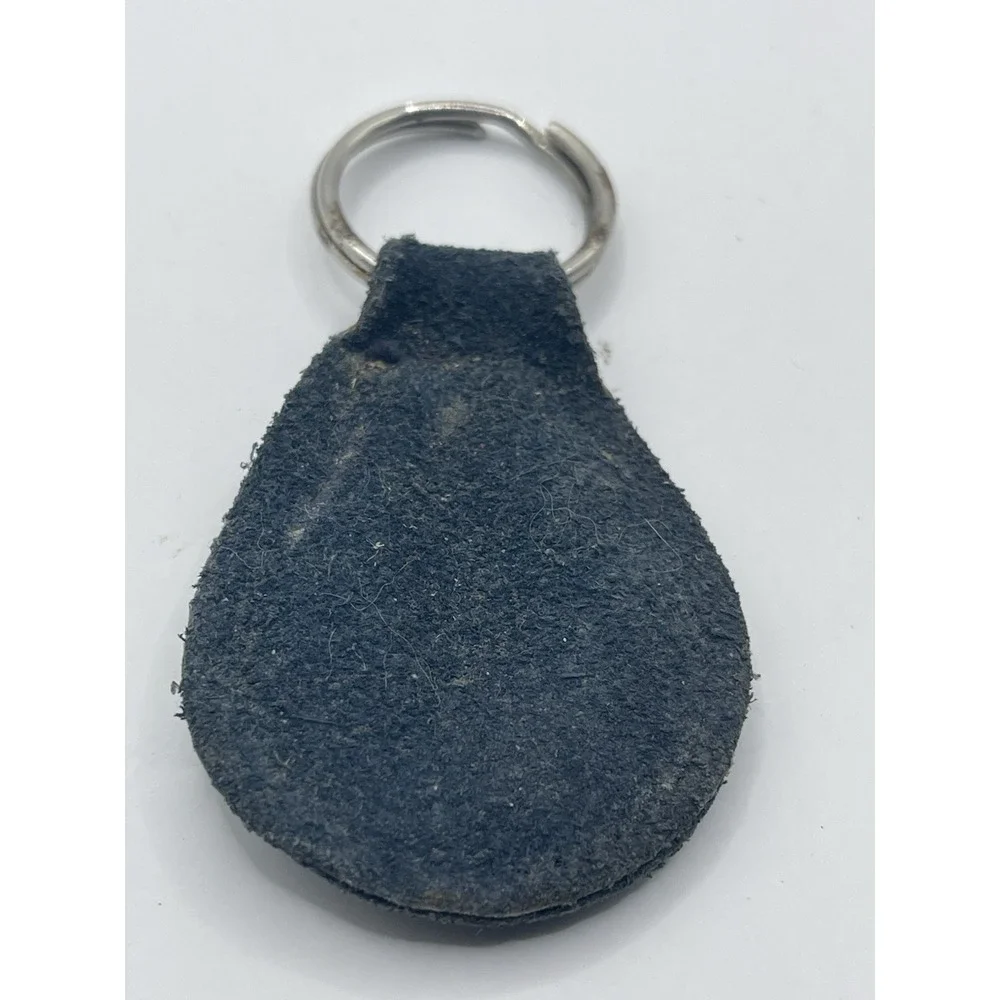 Patriotic American Flag Bald Eagle Emblem Leather Fob‎ Keychain Key Ring